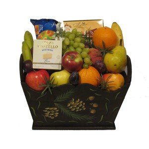 Gourmet Fruit Baskets with cheese