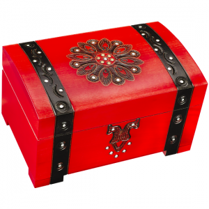 Big Red Riding Hood Trunk with Lock and Key